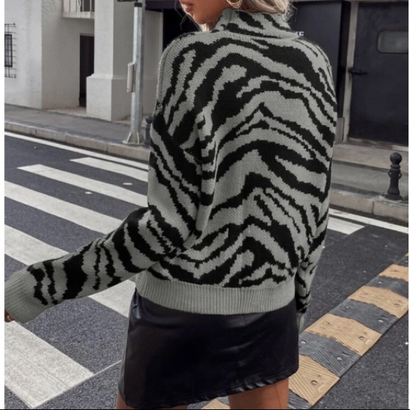 Zebra print knit sweater - Picture 12 of 16